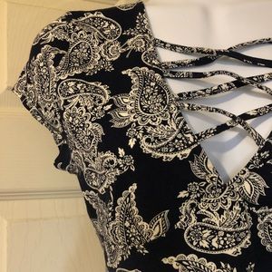 Charlotte Russe Blue Crop Top